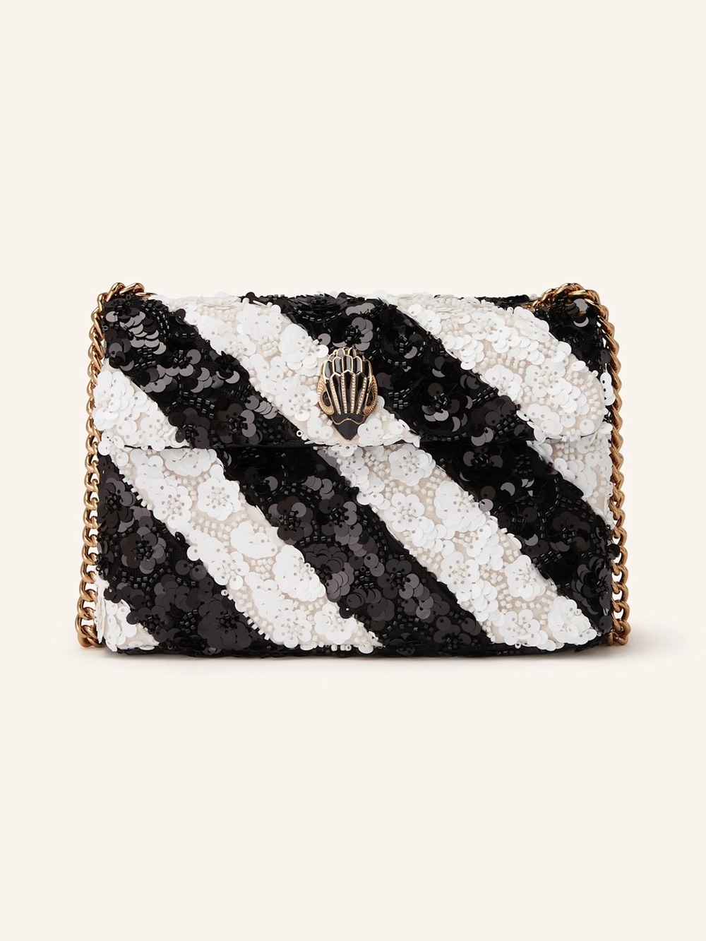 NWT Kurt Geiger Medium Kensington Sequin Convertible Shoulder Bag